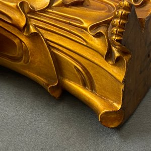 Een Chinese gelakte en vergulde houten figuur van Boeddha, 18/19e eeuw — foto 21