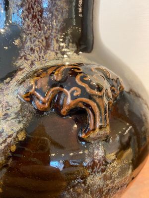 Een Chinese 'hu' vaas met bruin flambé-glazuur, Kangxi merk, 19e eeuw — foto 5