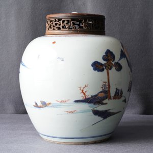 Een Chinese Imari-stijl pot met landschapsdecor, Kangxi — foto 18