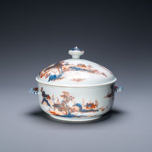 Een Chinese Imari-stijl terrine met deksel, Qianlong — foto 1