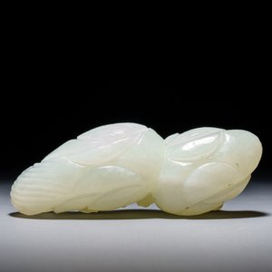 Een Chinese jade groep van twee eenden, 19/20e eeuw — foto 6