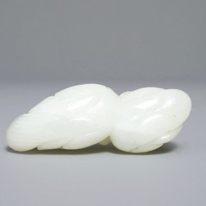 Een Chinese jade groep van twee eenden, 19/20e eeuw — foto 10