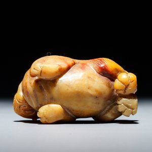 Een Chinese jade model van een mythisch beest, 18/19e eeuw — foto 6