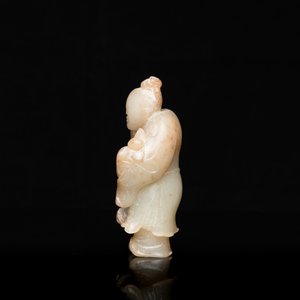 Een Chinese jade sculptuur van een jongen, 18/19e eeuw — foto 3