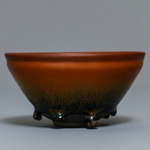 Een Chinese jianyao theekom met 'hazenvacht' glazuur, Song — foto 5