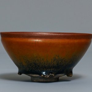 Een Chinese jianyao theekom met 'hazenvacht' glazuur, Song — foto 4