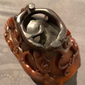 Een Chinese 'libation cup' in neushoornhoorn, Ming/Qing — foto 10