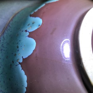 Een Chinese lotusvormige kom met turquoise flambé glazuur met bruine fondkleur, Yongzheng/Qianlong — foto 13