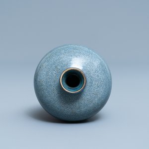Een Chinese 'meiping' vaas met 'robin's egg' glazuur, Daoguang merk, 20e eeuw — foto 5