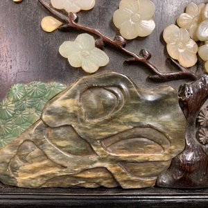 Een Chinese met zeepsteen ingelegde houten dekseldoos, 19/20e eeuw — foto 19