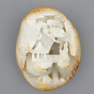 Een Chinese miniatuur jade sculptuur, 19/20e eeuw — foto 1