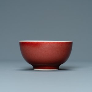 Een Chinese monochrome koperrode wijnkom, Yongzheng merk, 19/20e eeuw — foto 4