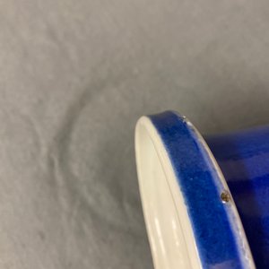 Een Chinese monochrome poederblauwe rouleau vaas, Kangxi — foto 12