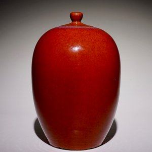 Een Chinese monochrome sang de boeuf dekselpot, 19e eeuw — foto 1