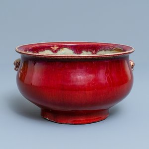 Een Chinese monochrome sang de boeuf wierookbrander, 19e eeuw — foto 1