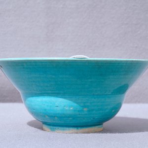 Een Chinese monochrome turquoise kom, Kangxi — foto 12