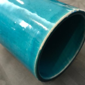 Een Chinese monochrome turquoise penselenwasser en een bord, Kangxi — foto 16