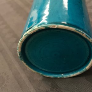 Een Chinese monochrome turquoise penselenwasser en een bord, Kangxi — foto 20