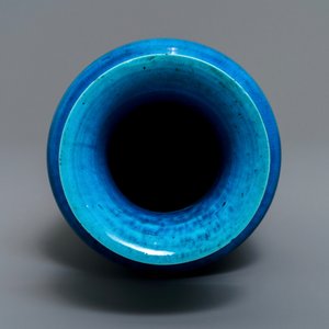 Een Chinese monochrome turquoise rouleau vaas, 18/19e eeuw — foto 5