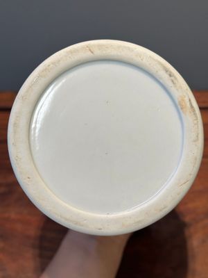Een Chinese monochrome wit geglazuurde 'meiping' vaas met anhua drakendecor, 19e eeuw — foto 4