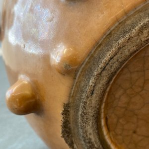 Een Chinese monochroom bruine pot met noppendecor, 19e eeuw — foto 14