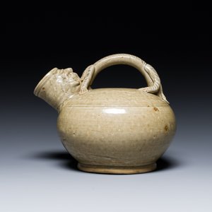 Een Chinese monochroom geglazuurde Yaozhou kan, Tang of later — foto 2