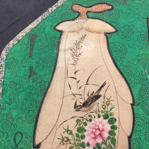 Een Chinese octagonale waaier in papier, ivoor en gelakt hout, Canton, 19e eeuw — foto 18