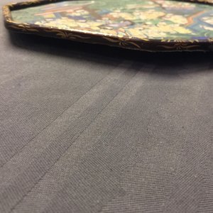 Een Chinese octagonale waaier in papier, ivoor en gelakt hout, Canton, 19e eeuw — foto 4