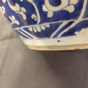 Een Chinese olijfvormige blauw-witte vaas, Kangxi — foto 7