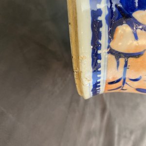 Een Chinese overgedecoreerde blauw-witte dekselvaas met een kylin en een feniks, 19e eeuw — foto 8