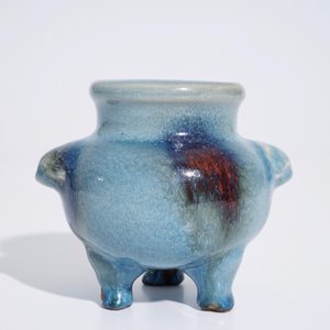 Een Chinese paars-gevlekte jun-type wierookbrander, Shiwan, 19/20e eeuw — foto 3