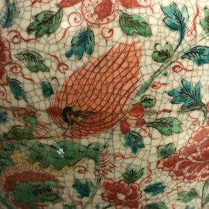 Een Chinese polychrome Swatow pot met boeddhistische leeuwen, Ming — foto 16