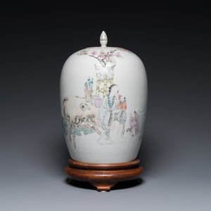 Een Chinese qianjiang cai dekselpot, gesigneerd Ma Qingyun 馬慶雲, gedateerd 1896 — foto 1
