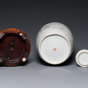 Een Chinese qianjiang cai dekselpot, gesigneerd Ma Qingyun 馬慶雲, gedateerd 1896 — foto 7