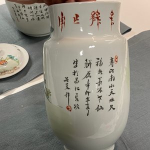 Een Chinese qianjiang cai jardinière en een dekselvaas, 19/20e eeuw — foto 13