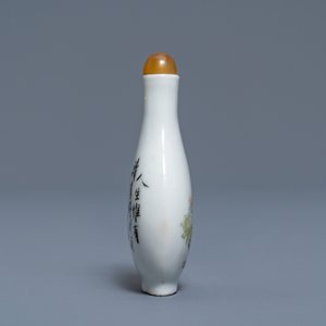 Een Chinese qianjiang cai snuiffles, gesign. Fang Jiazhen, gedat. 1898 — foto 4