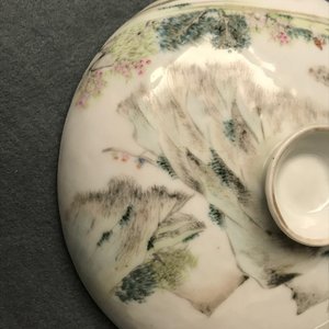 Een Chinese qianjiang cai specerijendoos en een warmhoudkom op voet, 19/20e eeuw — foto 14
