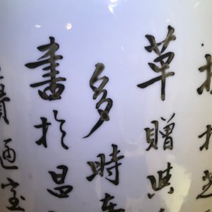 Een Chinese qianjiang cai vaas met de onsterfelijke Lan Caihe, 19e eeuw — foto 17