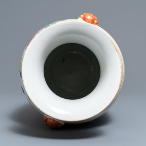 Een Chinese qianjiang cai vaas met eenden, 19/20e eeuw — foto 5