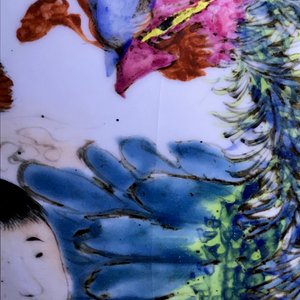 Een Chinese qianjiang cai vaas met mythologisch decor, 19/20e eeuw — foto 9