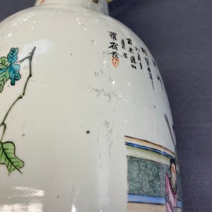 Een Chinese qianjiang cai vaas met tweezijdig decor, 19/20e eeuw — foto 24