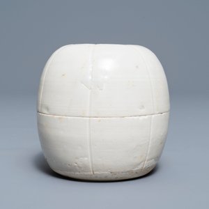 Een Chinese qingbai meloenvormige dekseldoos, Zuidelijke Song — foto 2