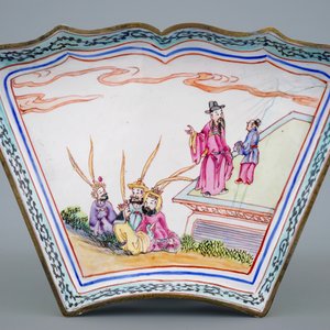 Een Chinese rijsttafel in Canton emaille in originele doos, 19e eeuw — foto 11