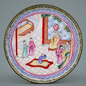 Een Chinese rijsttafel in Canton emaille in originele doos, 19e eeuw — foto 3