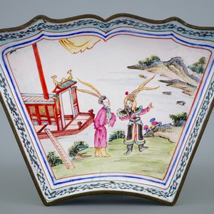 Een Chinese rijsttafel in Canton emaille in originele doos, 19e eeuw — foto 6