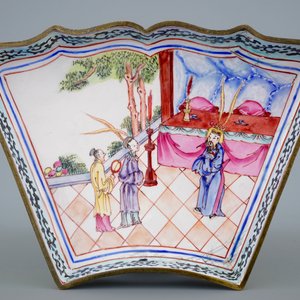 Een Chinese rijsttafel in Canton emaille in originele doos, 19e eeuw — foto 8