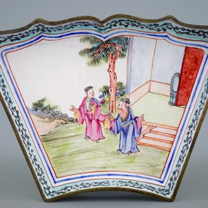 Een Chinese rijsttafel in Canton emaille in originele doos, 19e eeuw — foto 9