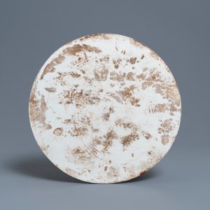 Een Chinese ronde qianjiang cai plaquette, 19/20e eeuw — foto 2