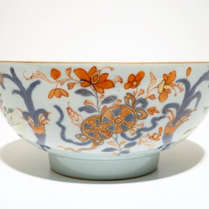 Een Chinese rose-imari kom met "Lange Lijzen", Qianlong — foto 5