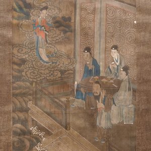 Een Chinese schildering op textiel, 19e eeuw — foto 1